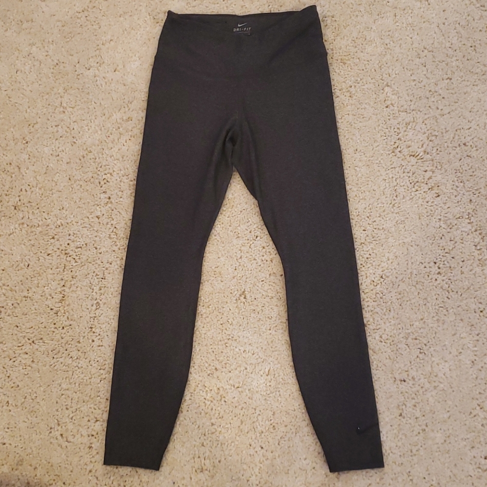 Nike high waisted dryfit pants, heather grey